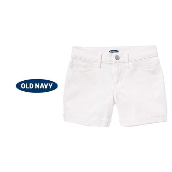 White Mid-Length Denim Shorts by Old Navy NWT - Picture 1 of 4